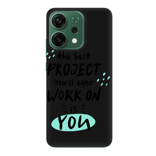 Oppo RENO 14 The Best Project Black Colored Silicone TPU Θήκη