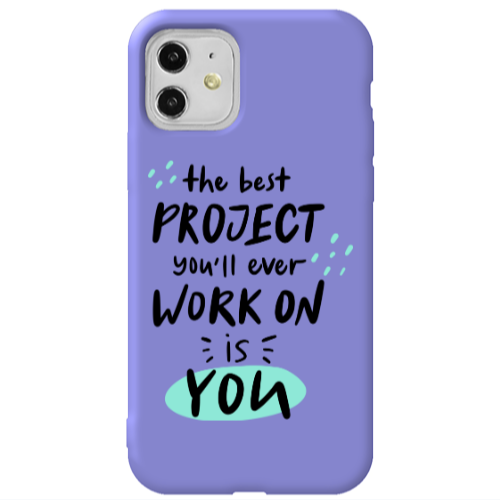 Apple iPhone 11  The Best Project Purple Colored Silicone TPU Θήκη