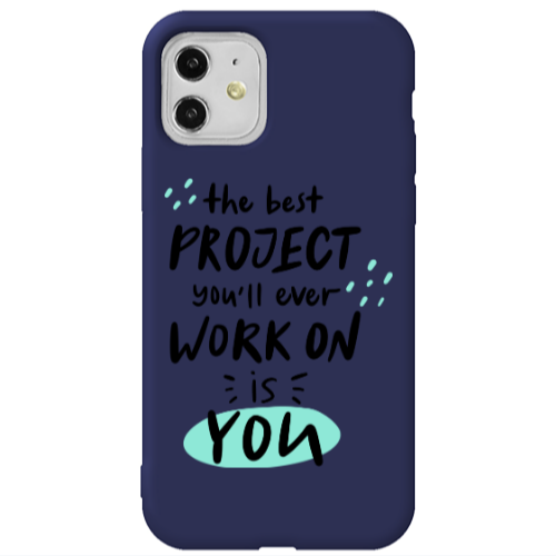 Apple iPhone 11  The Best Project Dark blue Colored Silicone TPU Θήκη
