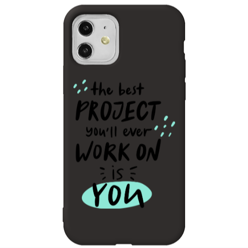Apple iPhone 11  The Best Project Black Colored Silicone TPU Θήκη