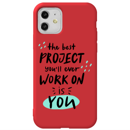 Apple iPhone 11  The Best Project Red Colored Silicone TPU Θήκη