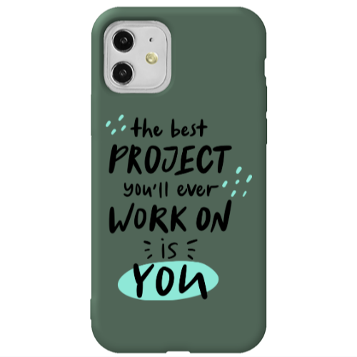 Apple iPhone 11  The Best Project Dark Green Colored Silicone TPU Θήκη