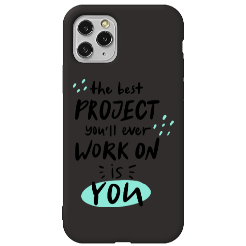 Apple iPhone 11 Pro The Best Project Black Colored Silicone TPU Θήκη