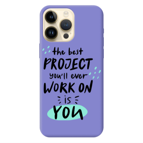 Apple iPhone 13 Pro Max The Best Project Purple Colored Silicone TPU Θήκη