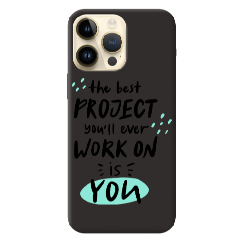 Apple iPhone 13 Pro Max The Best Project Black Colored Silicone TPU Θήκη