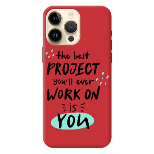 Apple iPhone 13 Pro Max The Best Project Red Colored Silicone TPU Θήκη