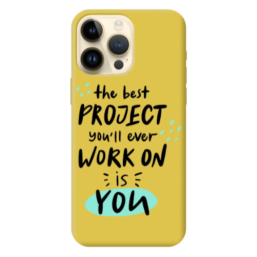 Apple iPhone 13 Pro Max The Best Project Yellow Colored Silicone TPU Θήκη