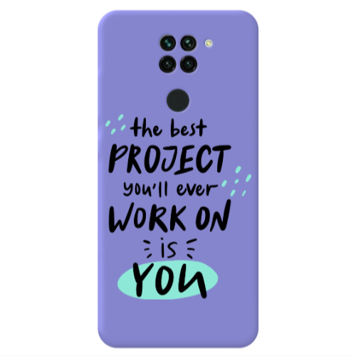Xiaomi Redmi Note 9 The Best Project Purple Colored Silicone TPU Θήκη