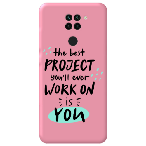 Xiaomi Redmi Note 9 The Best Project Pink Colored Silicone TPU Θήκη