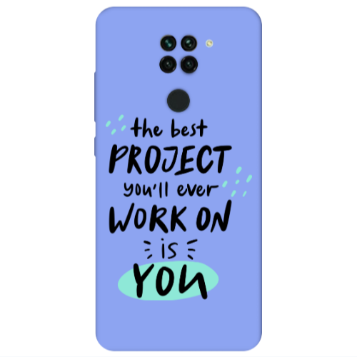 Xiaomi Redmi Note 9 The Best Project Light Purple Colored Silicone TPU Θήκη
