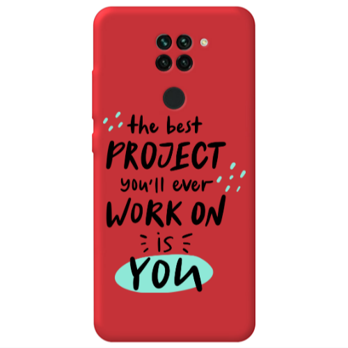 Xiaomi Redmi Note 9 The Best Project Red Colored Silicone TPU Θήκη