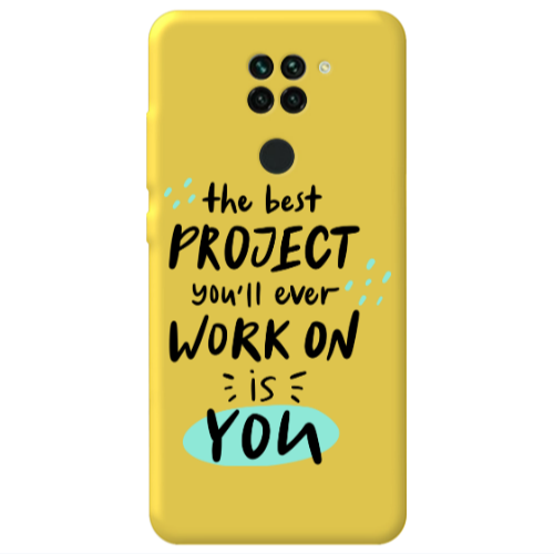 Xiaomi Redmi Note 9 The Best Project Yellow Colored Silicone TPU Θήκη