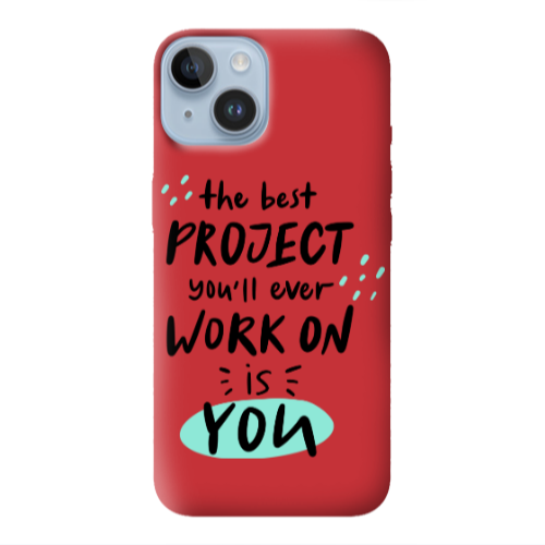 Apple iPhone 14 Plus The Best Project Red Colored Silicone TPU Θήκη