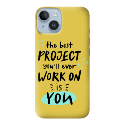 Apple iPhone 14 Plus The Best Project Yellow Colored Silicone TPU Θήκη