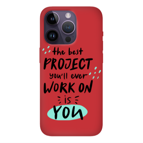 Apple iPhone 14 Pro Max The Best Project Red Colored Silicone TPU Θήκη