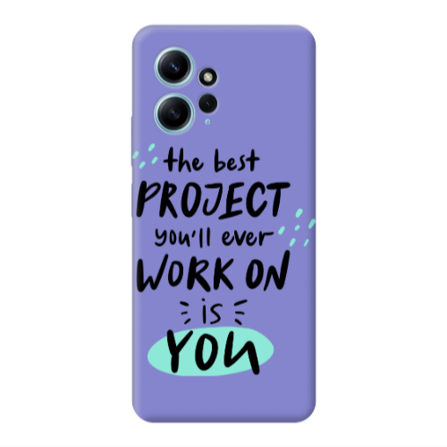 Xiaomi Redmi Note 12 4G The Best Project Purple Colored Silicone TPU Θήκη