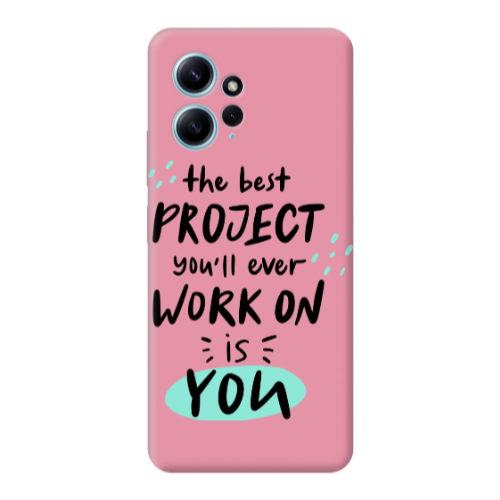 Xiaomi Redmi Note 12 4G The Best Project Pink Colored Silicone TPU Θήκη