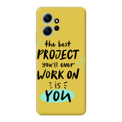 Xiaomi Redmi Note 12 4G The Best Project Yellow Colored Silicone TPU Θήκη