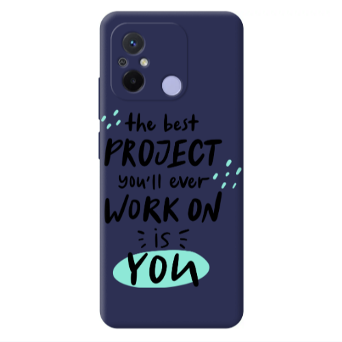Xiaomi Redmi 12C The Best Project Dark blue Colored Silicone TPU Θήκη