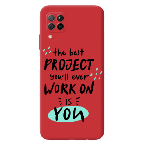 Huawei P40 Lite The Best Project Red Colored Silicone TPU Θήκη