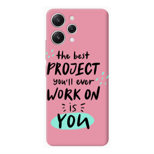 Xiaomi Redmi 12 The Best Project Pink Colored Silicone TPU Θήκη