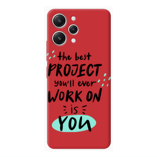 Xiaomi Redmi 12 The Best Project Red Colored Silicone TPU Θήκη