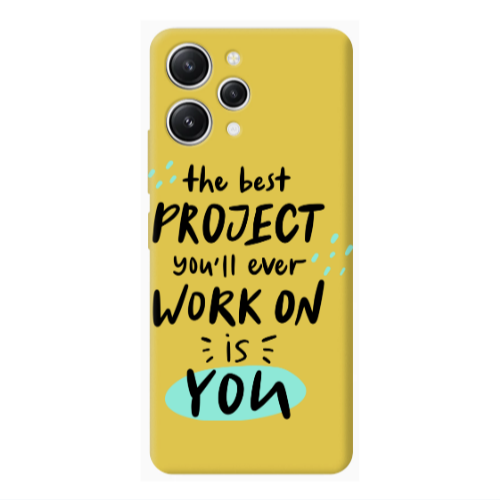 Xiaomi Redmi 12 The Best Project Yellow Colored Silicone TPU Θήκη