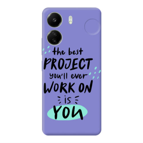 Xiaomi Redmi 13C The Best Project Purple Colored Silicone TPU Θήκη