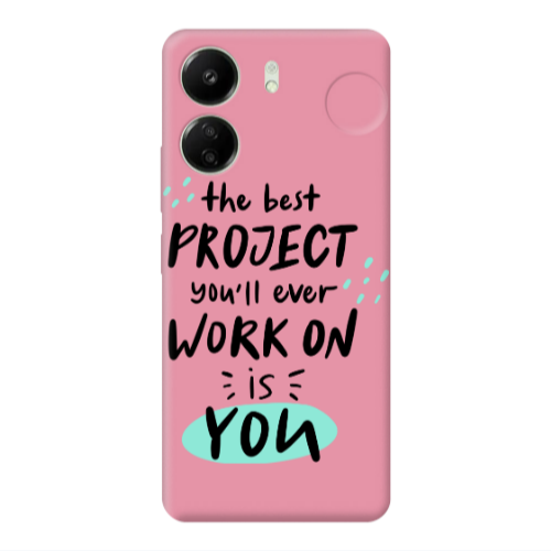 Xiaomi Redmi 13C The Best Project Pink Colored Silicone TPU Θήκη