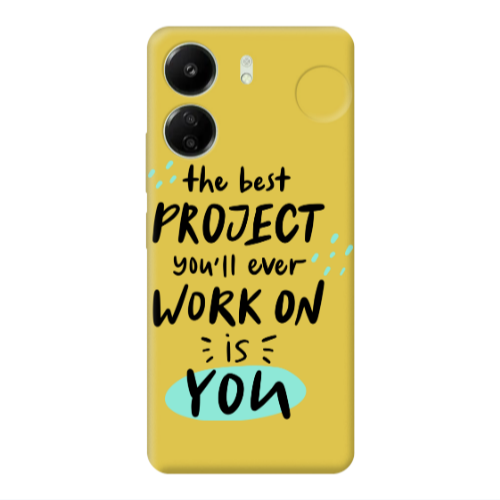 Xiaomi Redmi 13C The Best Project Yellow Colored Silicone TPU Θήκη