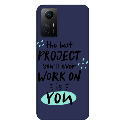Xiaomi Redmi Note 12s The Best Project Dark blue Colored Silicone TPU Θήκη