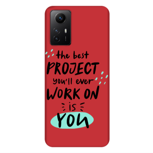 Xiaomi Redmi Note 12s The Best Project Red Colored Silicone TPU Θήκη