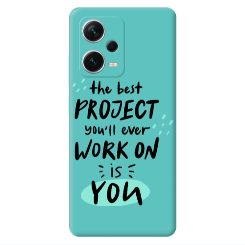 Xiaomi Poco X5 The Best Project Turquoise Colored Silicone TPU Θήκη