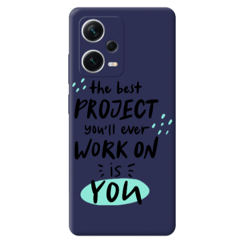 Xiaomi Poco X5 The Best Project Dark blue Colored Silicone TPU Θήκη
