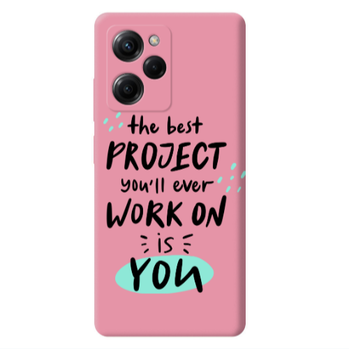 Xiaomi Poco X5 Pro The Best Project Pink Colored Silicone TPU Θήκη