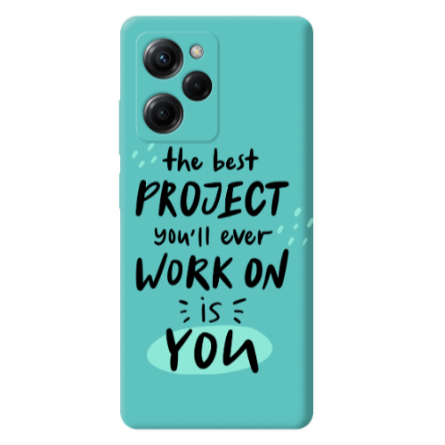 Xiaomi Poco X5 Pro The Best Project Turquoise Colored Silicone TPU Θήκη