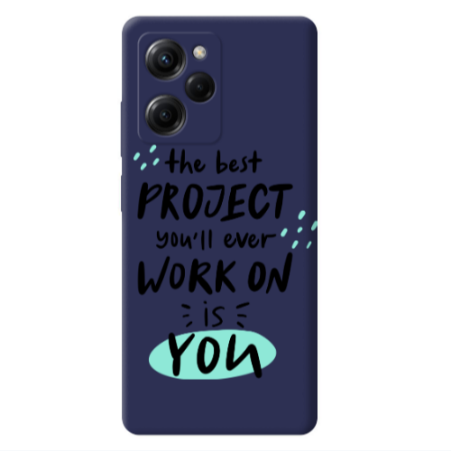 Xiaomi Poco X5 Pro The Best Project Dark blue Colored Silicone TPU Θήκη
