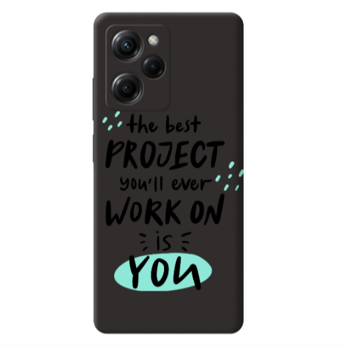 Xiaomi Poco X5 Pro The Best Project Black Colored Silicone TPU Θήκη