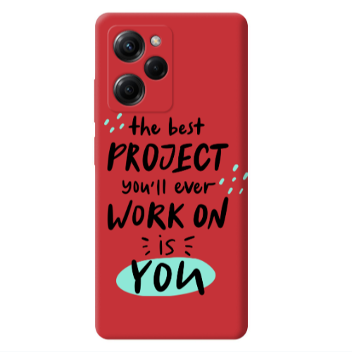 Xiaomi Poco X5 Pro The Best Project Red Colored Silicone TPU Θήκη