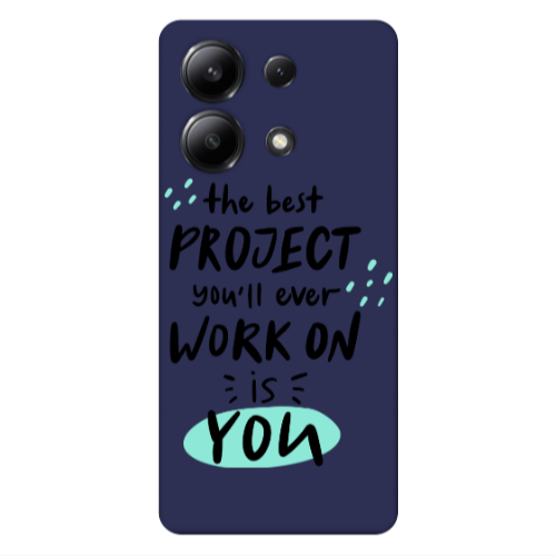 Xiaomi Redmi Note 13 4G The Best Project Dark blue Colored Silicone TPU Θήκη
