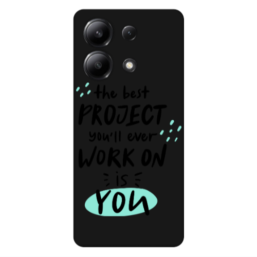 Xiaomi Redmi Note 13 4G The Best Project Black Colored Silicone TPU Θήκη