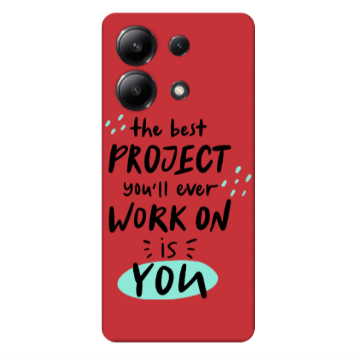 Xiaomi Redmi Note 13 4G The Best Project Red Colored Silicone TPU Θήκη
