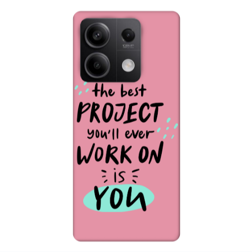 Xiaomi Redmi Note 13Pro 5G The Best Project Pink Colored Silicone TPU Θήκη