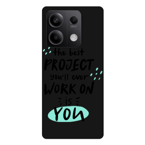 Xiaomi Redmi Note 13Pro 5G The Best Project Black Colored Silicone TPU Θήκη