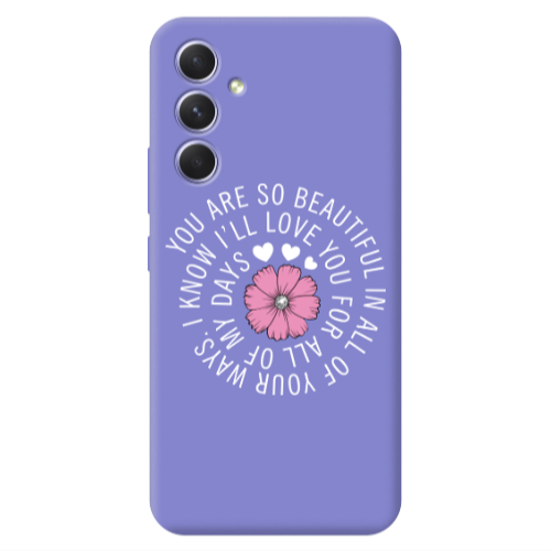 Samsung A56 Your Ways Purple Colored Silicone TPU Θήκη