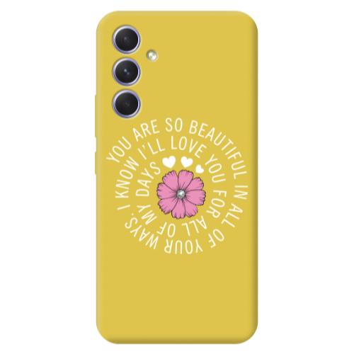 Samsung A56 Your Ways Yellow Colored Silicone TPU Θήκη