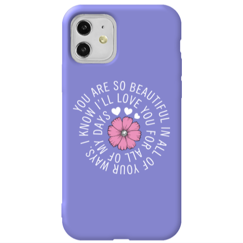 Apple iPhone 11  Your Ways Purple Colored Silicone TPU Θήκη