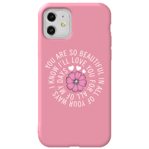 Apple iPhone 11  Your Ways Pink Colored Silicone TPU Θήκη