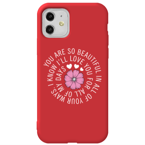 Apple iPhone 11  Your Ways Red Colored Silicone TPU Θήκη