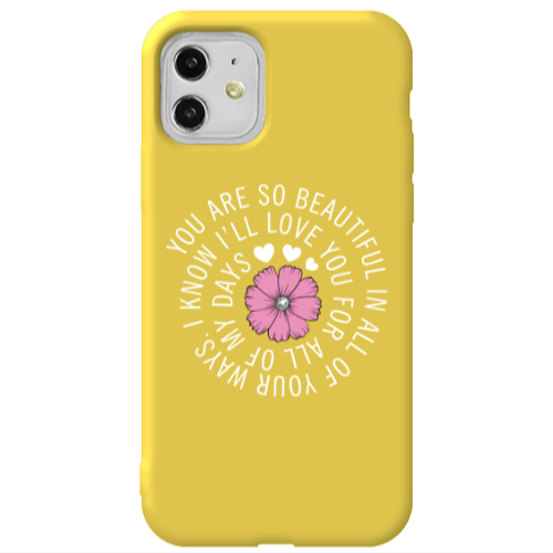 Apple iPhone 11  Your Ways Yellow Colored Silicone TPU Θήκη